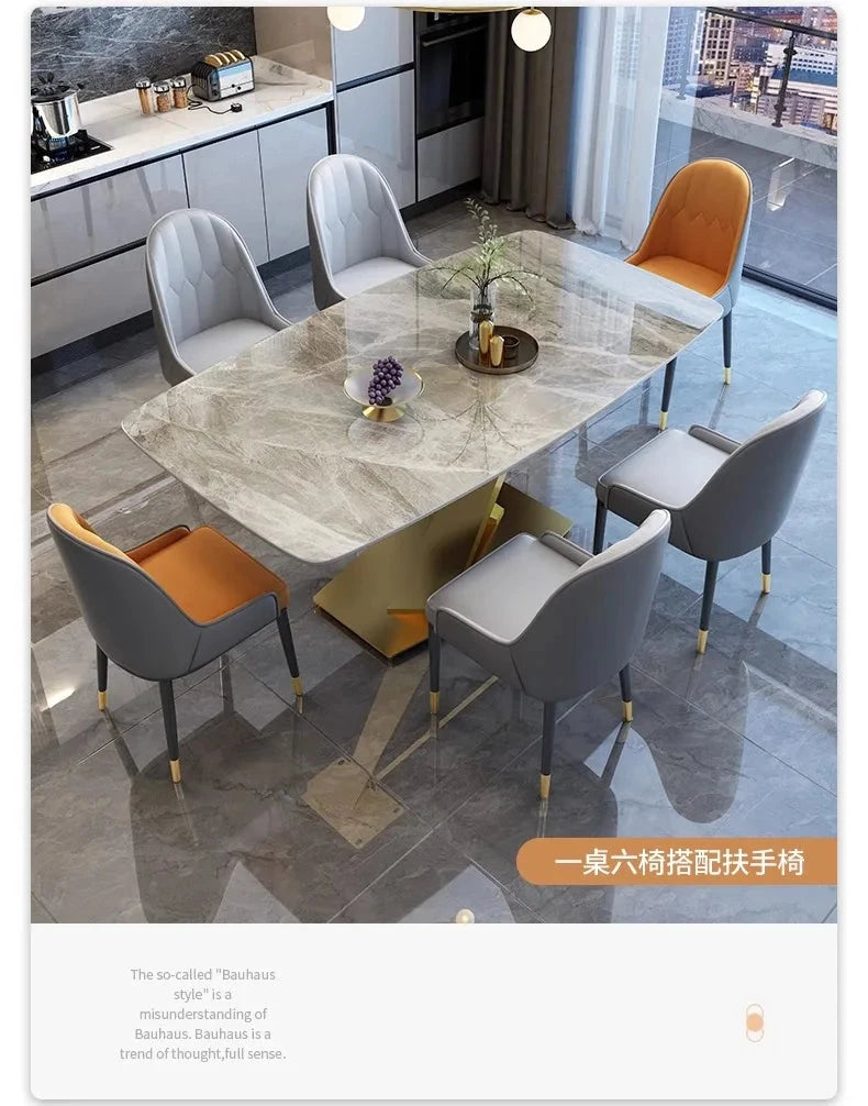 Unique Modern Dining Table Designer Nordic White Kitchen Mobile Dining Tables Salon Mesas De Jantar Living Room Sets Furniture Manwatstore