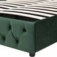 Upholstered Bed 135x190 with Hydraulic Lever Functional Bed from Storage Velvet (Green) Manwatstore