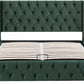 Upholstered Bed 135x190 with Hydraulic Lever Functional Bed from Storage Velvet (Green) Manwatstore