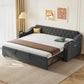 Upholstered Daybed Sofa Bed 90×190 cm with Charging Station – 3FT Single Linen Bed Frame Manwatstore