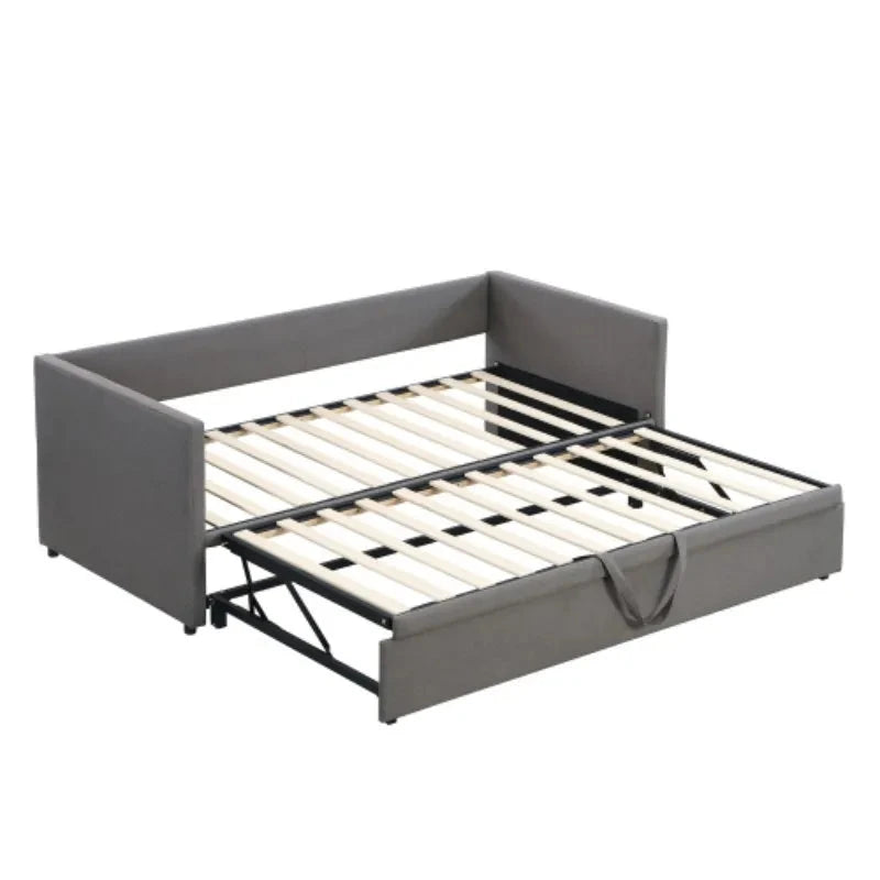 Upholstered Sofa Bed – Convertible Single to Double Bed Manwatstore