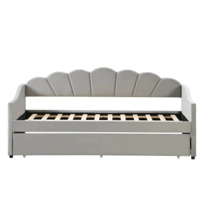 Upholstered Sofa Bed with Trundle – 3FT Single 90×190 cm (No Mattress) Manwatstore
