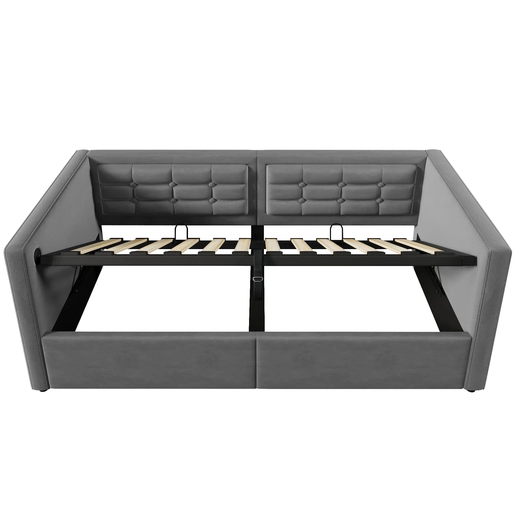 UrbanLift™ Upholstered Single Sofa Bed with Hydraulic Storage (90 × 190 cm / 3FT) Manwatstore
