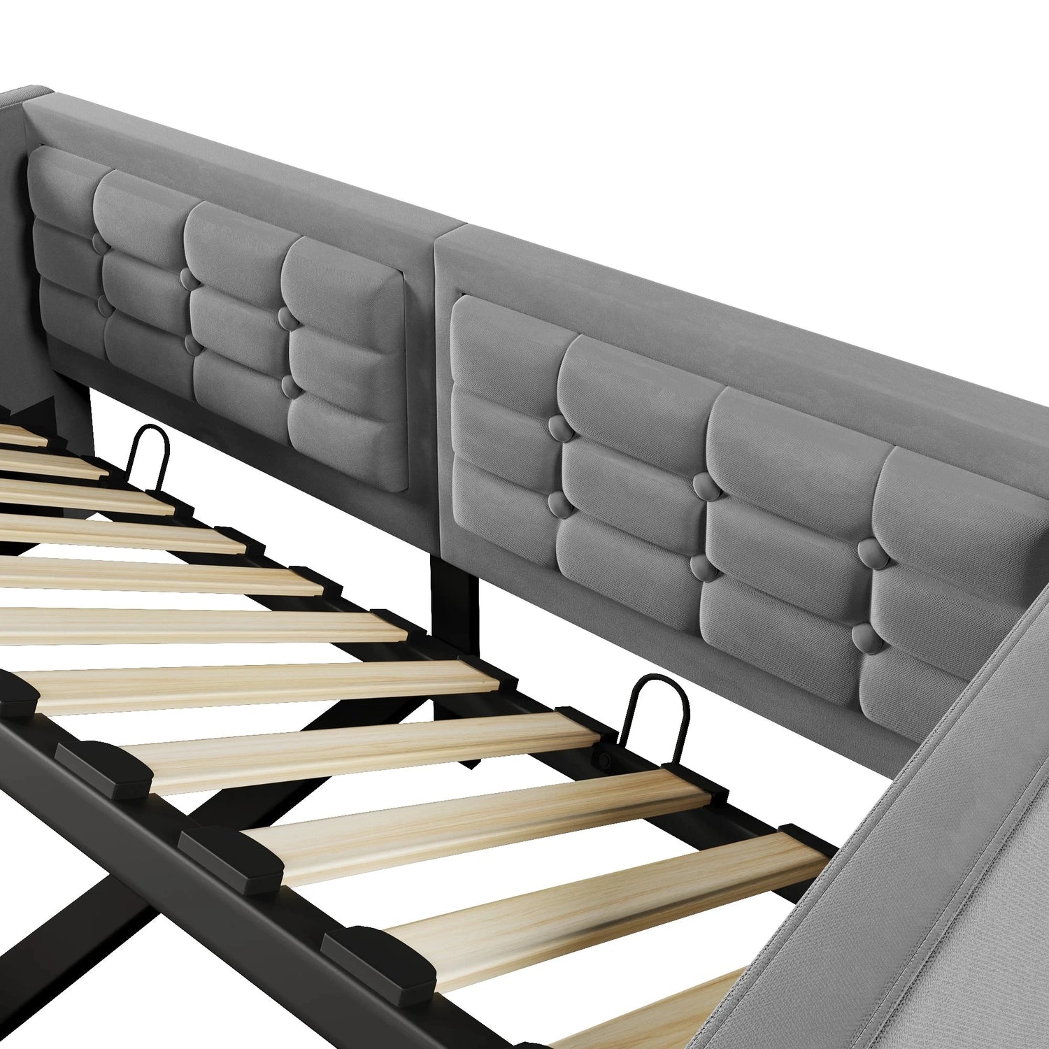 UrbanLift™ Upholstered Single Sofa Bed with Hydraulic Storage (90 × 190 cm / 3FT) Manwatstore