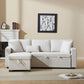 UrbanNest 3-Seater L-Shaped Corner Sofa Bed with Storage & Integrated Shelf Manwatstore