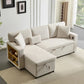 UrbanNest 3-Seater L-Shaped Corner Sofa Bed with Storage & Integrated Shelf Manwatstore