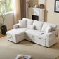 UrbanNest 3-Seater L-Shaped Corner Sofa Bed with Storage & Integrated Shelf Manwatstore
