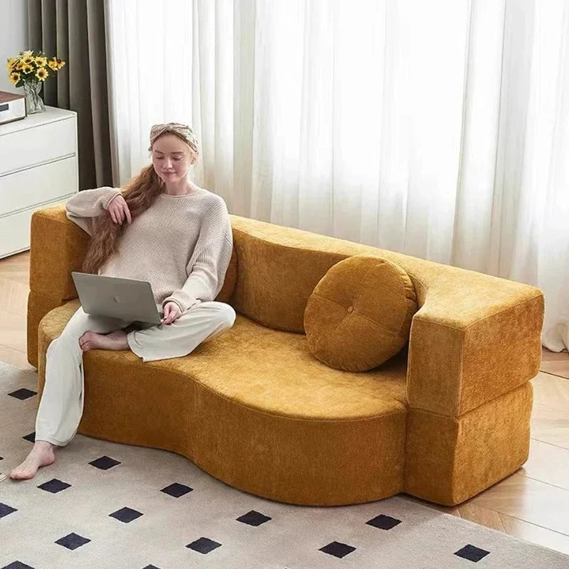 Vacuum Compressed Foldable Sofa Bed – Pure Sponge Multifunctional Modular Living Room Couch | Space-Saving Special Shaped Floor Sofa for Bedroom &amp; Lounge Manwatstore