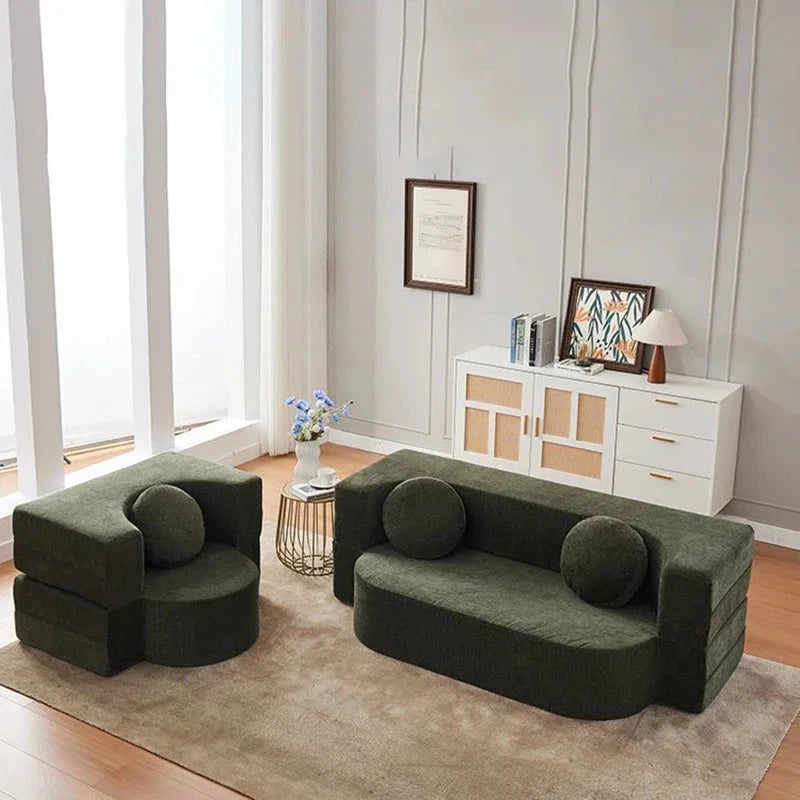 Vacuum Compressed Foldable Sofa Bed – Pure Sponge Multifunctional Modular Living Room Couch | Space-Saving Special Shaped Floor Sofa for Bedroom &amp; Lounge Manwatstore