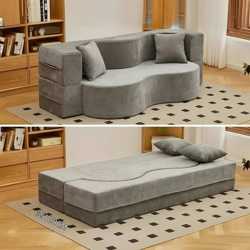 Vacuum Compressed Foldable Sofa Bed – Pure Sponge Multifunctional Modular Living Room Couch | Space-Saving Special Shaped Floor Sofa for Bedroom &amp; Lounge Manwatstore