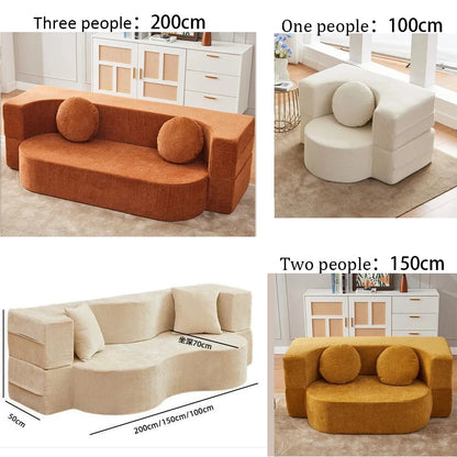 Vacuum Compressed Foldable Sofa Bed – Pure Sponge Multifunctional Modular Living Room Couch | Space-Saving Special Shaped Floor Sofa for Bedroom &amp; Lounge Manwatstore