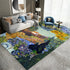 Van Gogh Style Impressionist Art Floor Carpet Starry Night Design Anti-Slip Rug for Kids Room Bedroom Living Room Home Decor Manwatstore
