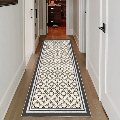 VIKAMA Vintage Wood Grain Runner Rug – Non-Slip Hallway &amp; Kitchen Carpet Manwatstore
