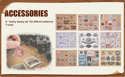 Vintage 12x12 Scrapbook Photo Album – “Our Adventure Book” with Gift Box &amp; Accessories Manwatstore
