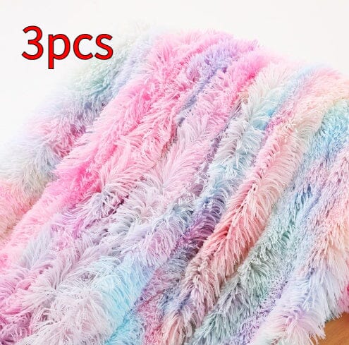 Warm Fluffy Shaggy Throw Blanket Bedspread Faux Fur Sofa Nap Blanket Bed Cover 0 Manwatstore