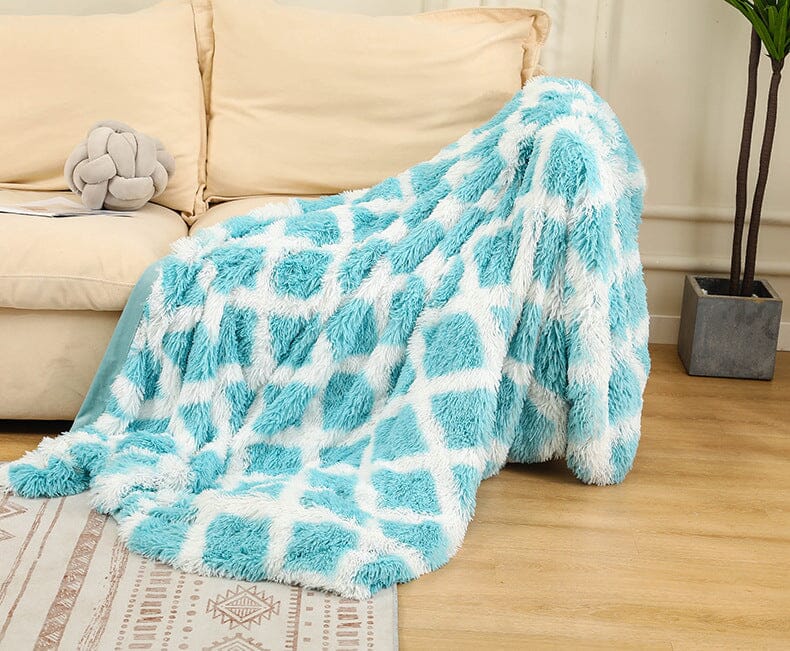 Warm Fluffy Shaggy Throw Blanket Bedspread Faux Fur Sofa Nap Blanket Bed Cover 0 Manwatstore