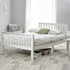 White Wooden Double Bed Frame – 4FT6 (135 x 190 cm) Manwatstore