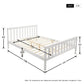 White Wooden Double Bed Frame – 4FT6 (135 x 190 cm) Manwatstore