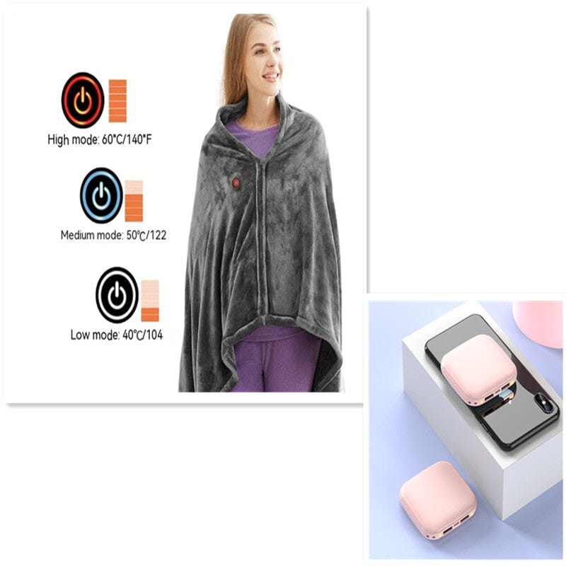 Winter Flannel Heated Blanket Cold Protection Body Warmer Usb Heated Warm Shawl Electric Heated Plush Blanket 0 Manwatstore