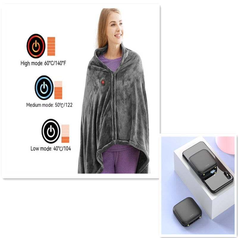 Winter Flannel Heated Blanket Cold Protection Body Warmer Usb Heated Warm Shawl Electric Heated Plush Blanket 0 Manwatstore