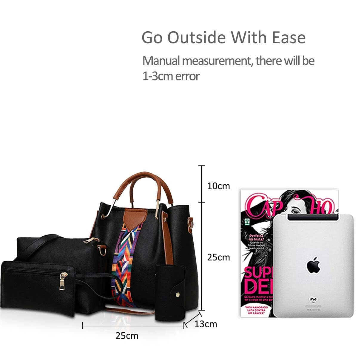 Women Handbags Shoulder Bags 4 Pcs Handbags For Ladies Top-Handles Crossbody Bags Purse Wallet 0 Manwatstore