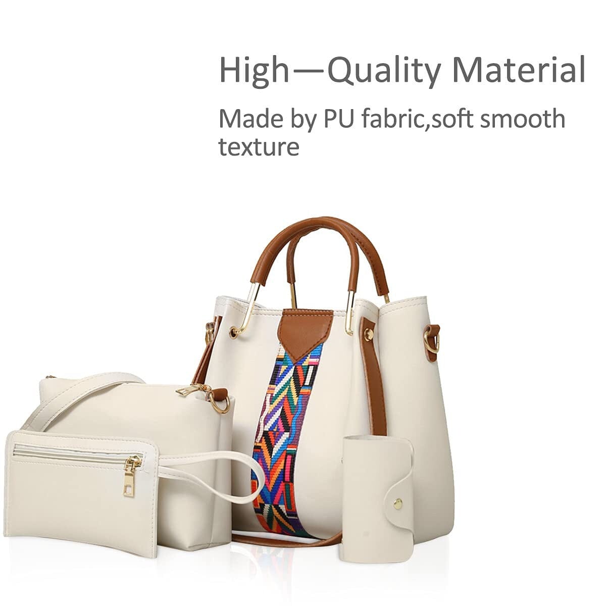 Women Handbags Shoulder Bags 4 Pcs Handbags For Ladies Top-Handles Crossbody Bags Purse Wallet 0 Manwatstore