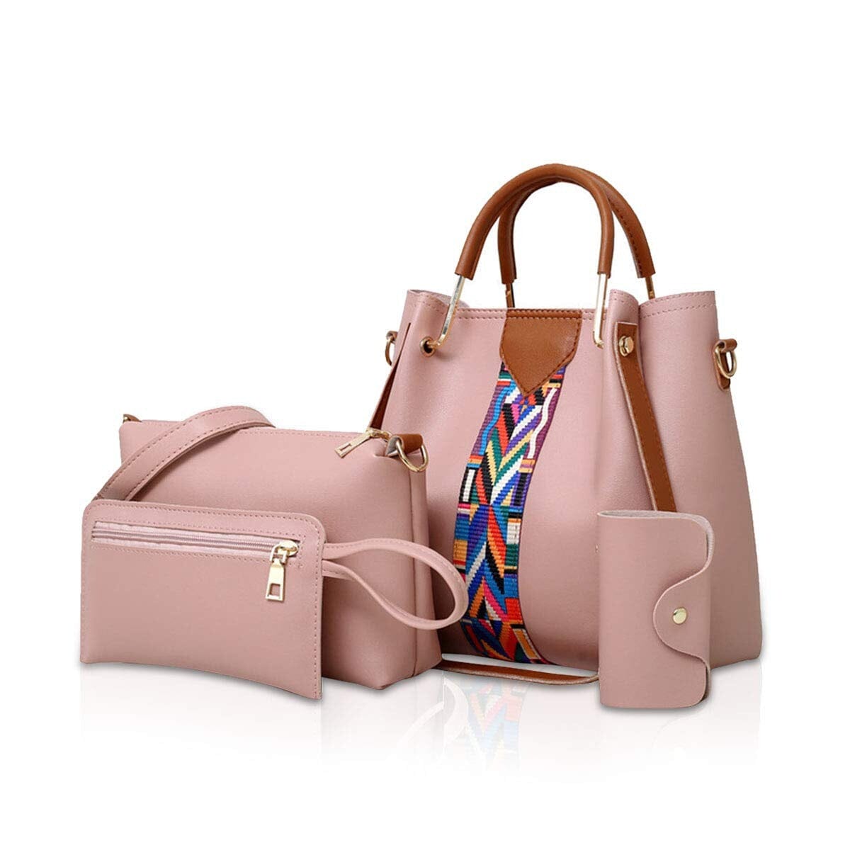 Women Handbags Shoulder Bags 4 Pcs Handbags For Ladies Top-Handles Crossbody Bags Purse Wallet 0 Manwatstore