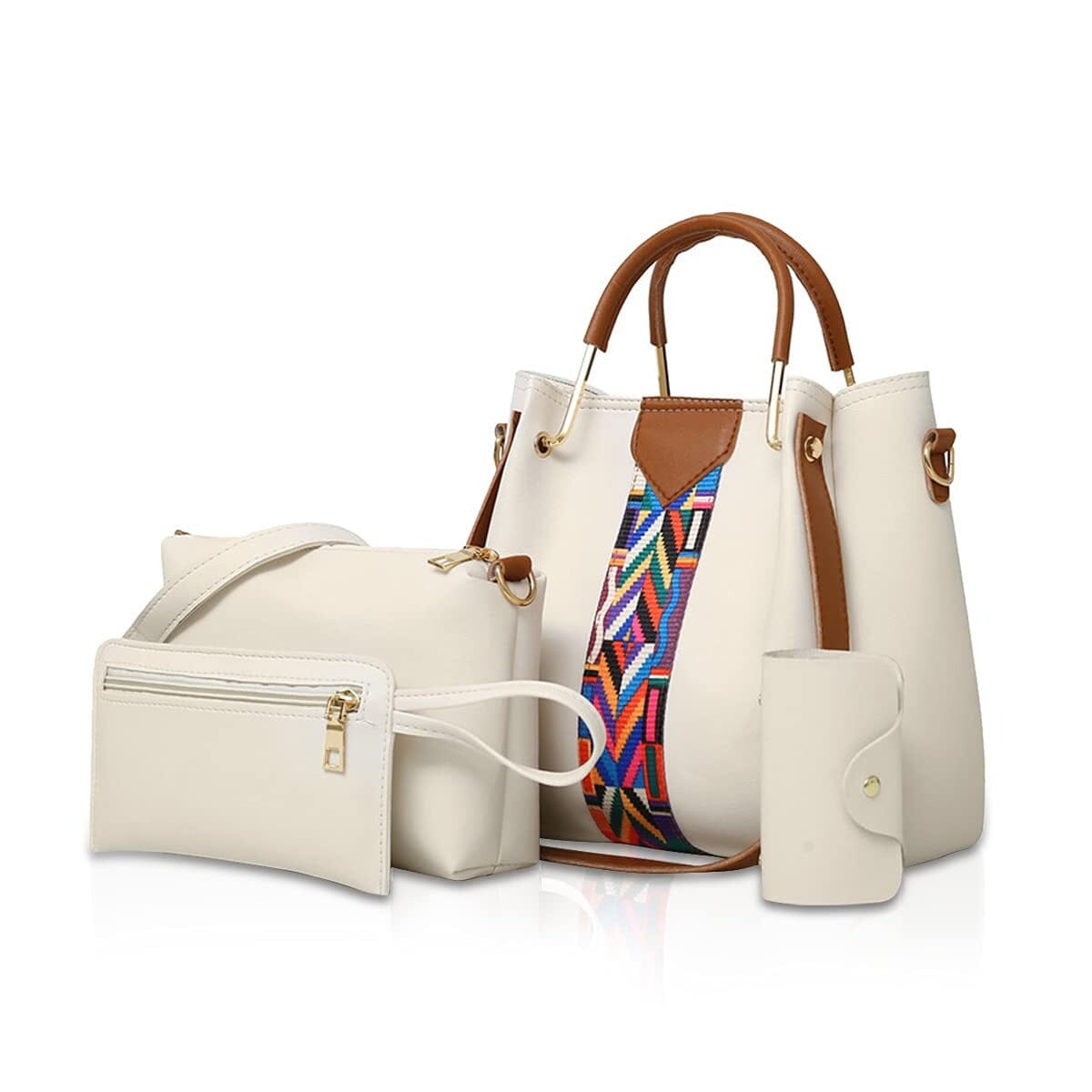 Women Handbags Shoulder Bags 4 Pcs Handbags For Ladies Top-Handles Crossbody Bags Purse Wallet 0 Manwatstore