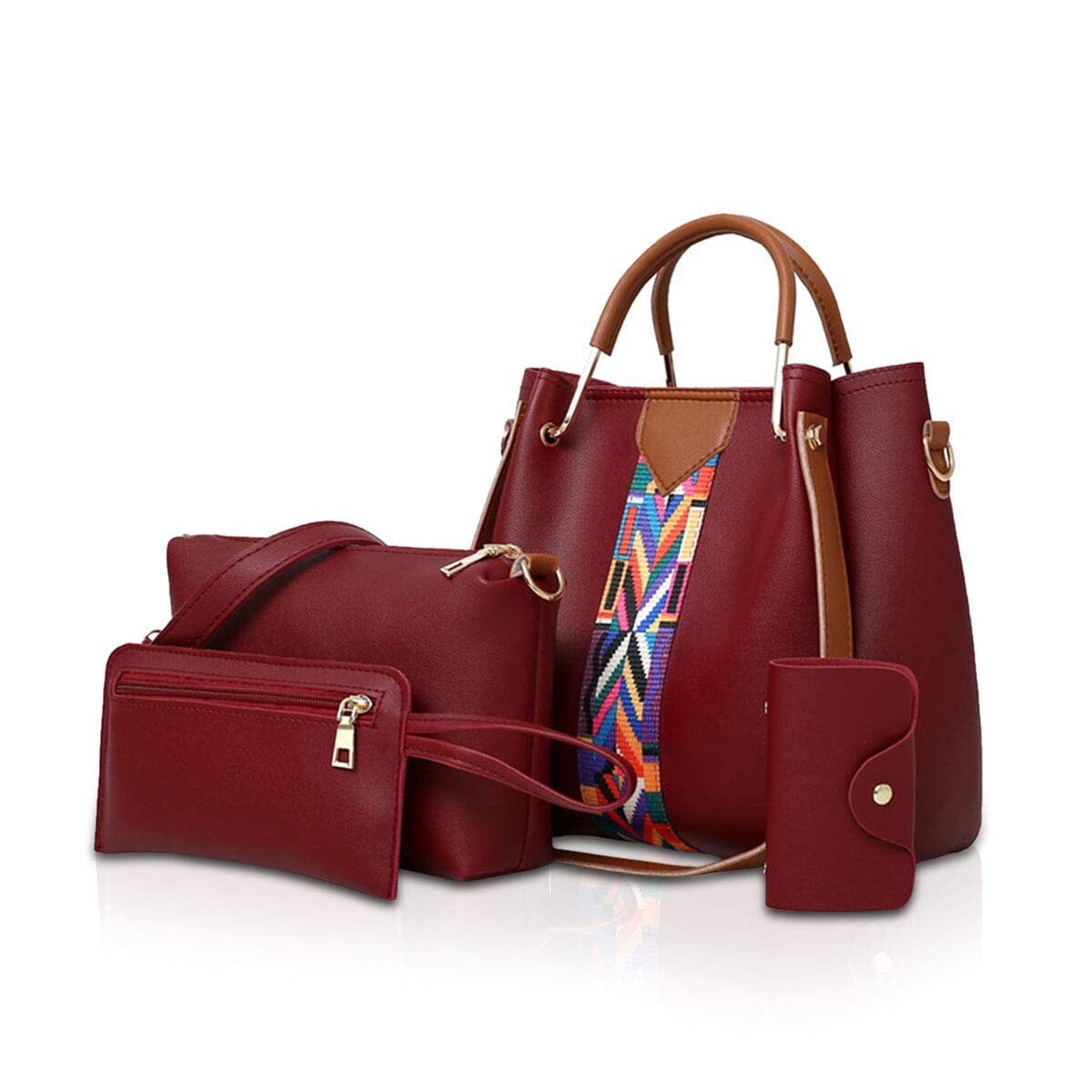 Women Handbags Shoulder Bags 4 Pcs Handbags For Ladies Top-Handles Crossbody Bags Purse Wallet 0 Manwatstore