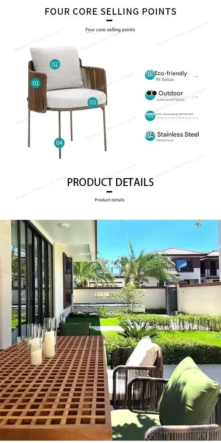 Wood Waterproof Garden Furniture Sets Rattan Cushions Moving Italian Garden Furniture Set Patio Adult Muebles Terraza Decoration Manwatstore