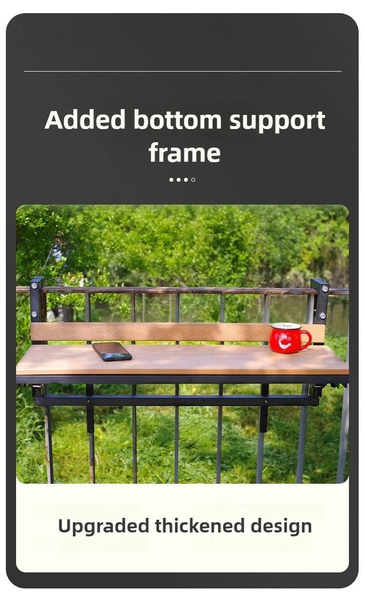 Wooden Outdoor Tables Garden Portable Folding Side Table Simple Modern Removable Study Desk Balcony Outdoor Dining Table Manwatstore