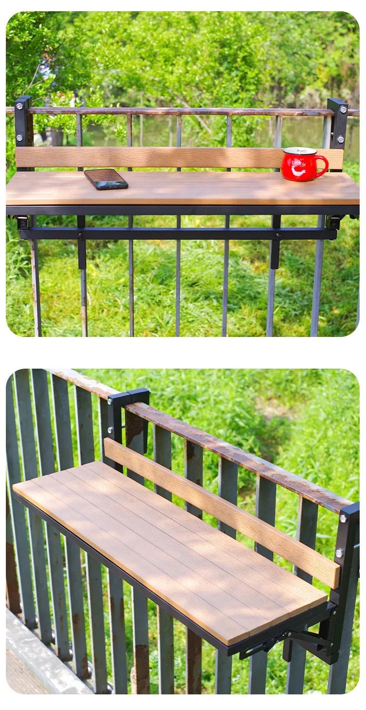 Wooden Outdoor Tables Garden Portable Folding Side Table Simple Modern Removable Study Desk Balcony Outdoor Dining Table Manwatstore