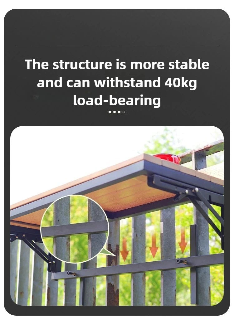Wooden Outdoor Tables Garden Portable Folding Side Table Simple Modern Removable Study Desk Balcony Outdoor Dining Table Manwatstore