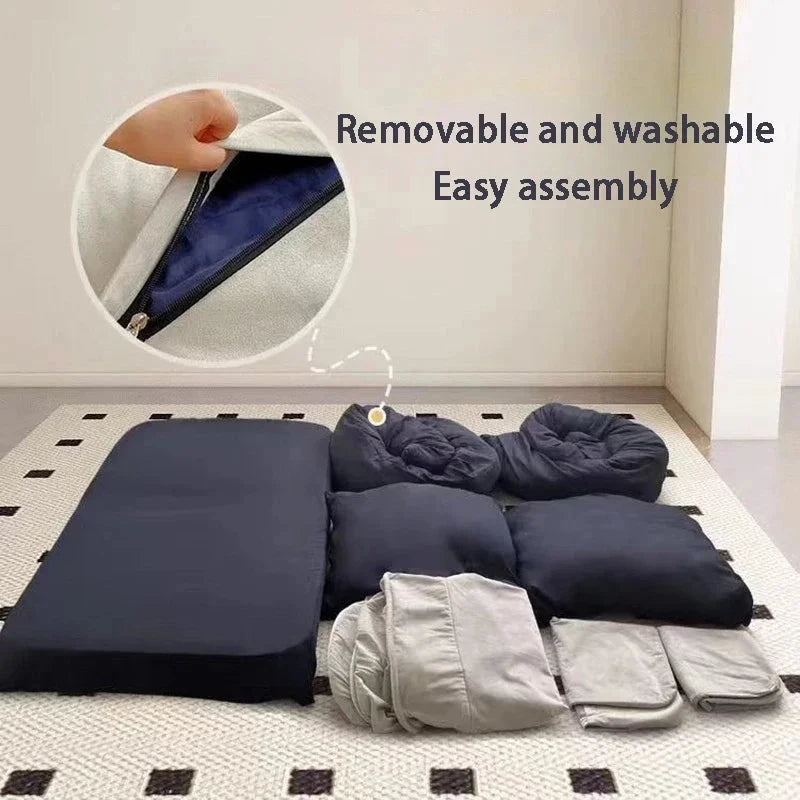 ZenLounge Giant Bean Bag Sofa Bed – Adjustable Floor Lounger Manwatstore
