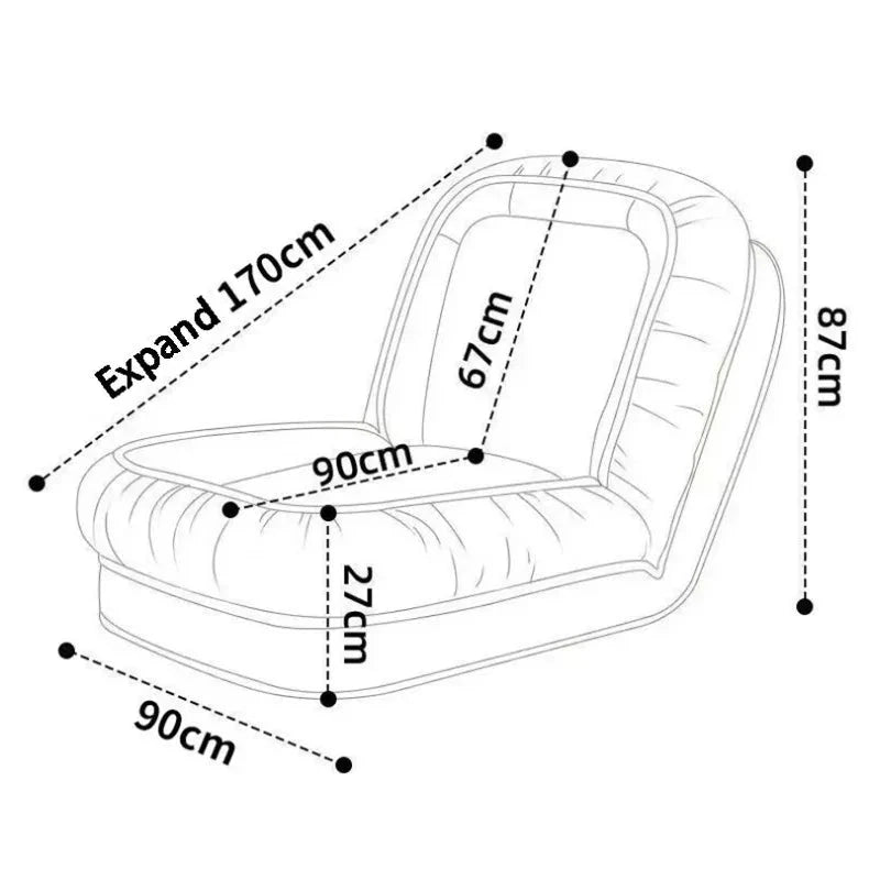 ZenLounge Giant Bean Bag Sofa Bed – Adjustable Floor Lounger Manwatstore