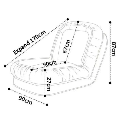 ZenLounge Giant Bean Bag Sofa Bed – Adjustable Floor Lounger Manwatstore
