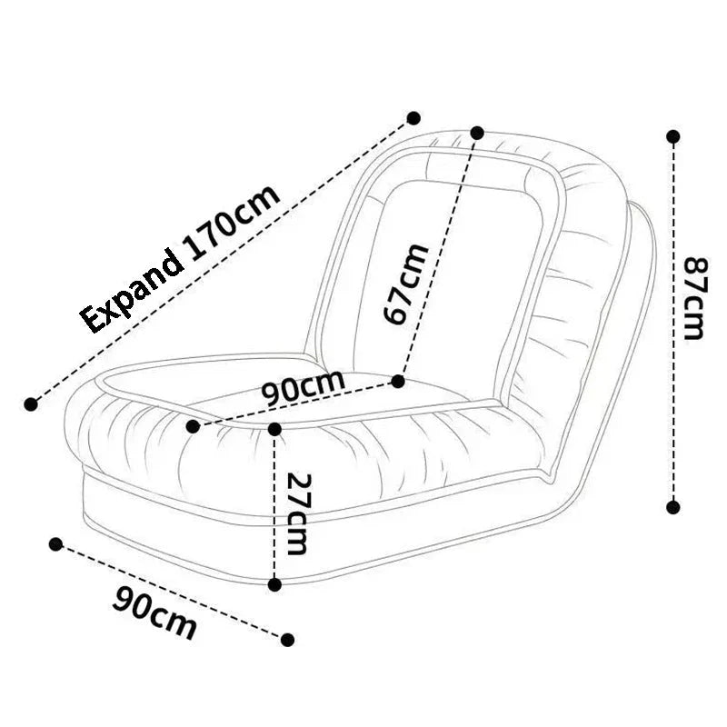 ZenLounge Giant Bean Bag Sofa Bed – Adjustable Floor Lounger Manwatstore