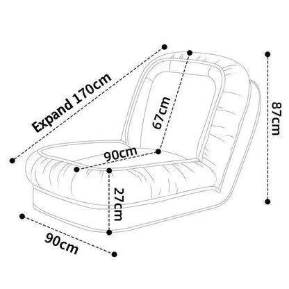 ZenLounge Giant Bean Bag Sofa Bed – Adjustable Floor Lounger Manwatstore