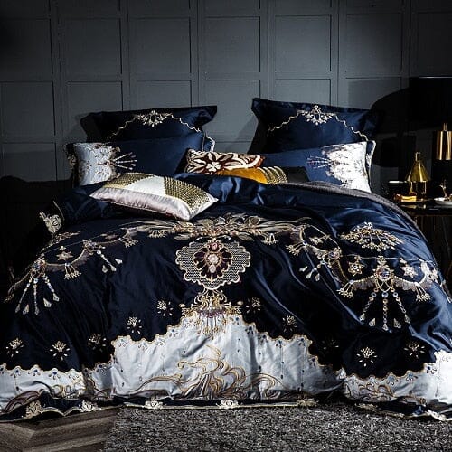 1000TC Egyptian Cotton Bedding Set | Luxury Embroidery Bed set Bedding Manwatstore