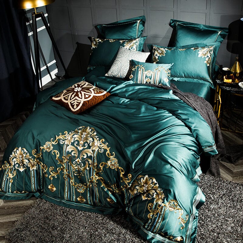 1000TC Egyptian Cotton Bedding Set | Luxury Embroidery Bed set Bedding Manwatstore