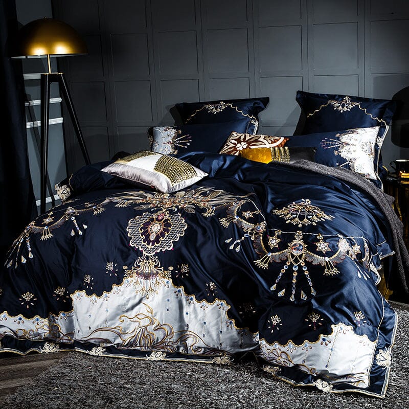 1000TC Egyptian Cotton Bedding Set | Luxury Embroidery Bed set Bedding Manwatstore