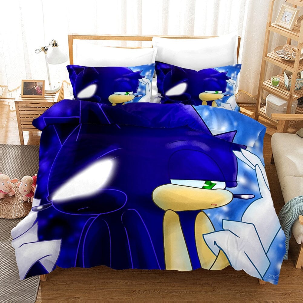 3D Cartoon Sonic Bedding Set Manwatstore