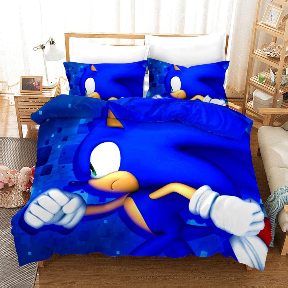 3D Cartoon Sonic Bedding Set Manwatstore