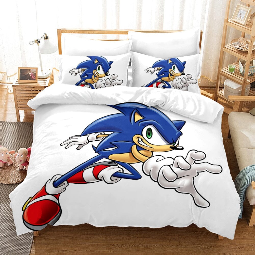 3D Cartoon Sonic Bedding Set Manwatstore