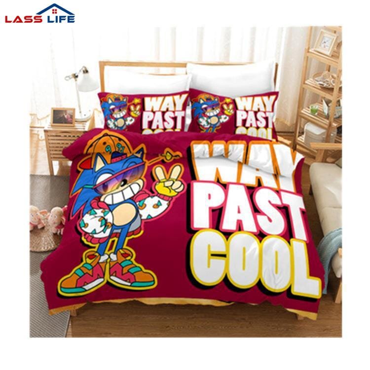 3D Cartoon Sonic Bedding Set Manwatstore