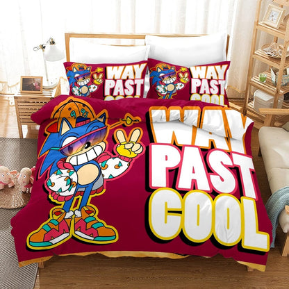 3D Cartoon Sonic Bedding Set Manwatstore