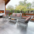 4pcs Garden Lounge Set with Cushions Glass Table Manwatstore