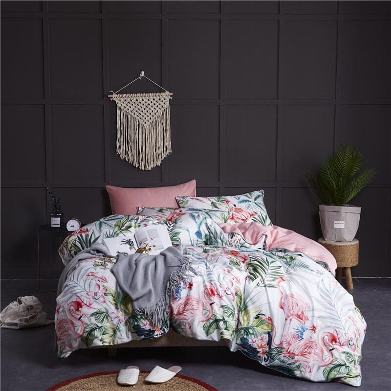 5/7Pcs Luxury Egyptian Cotton Bedding Set | Queen King Size Bright Manwatstore