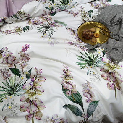 5/7Pcs Luxury Egyptian Cotton Bedding Set | Queen King Size Bright Manwatstore