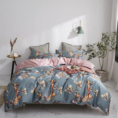 5/7Pcs Luxury Egyptian Cotton Bedding Set | Queen King Size Bright Manwatstore